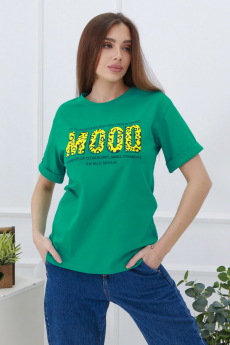 Женская ярко зеленая футболка Натали со скидкой